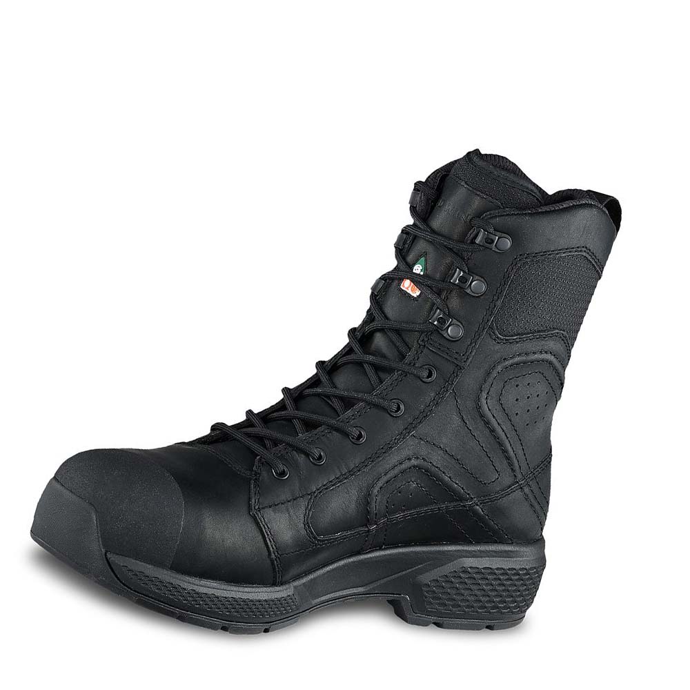 Red Wing Exos Lite 8-inch Waterproof, CSA Men's Safety Boots Black | ZA 338DFM